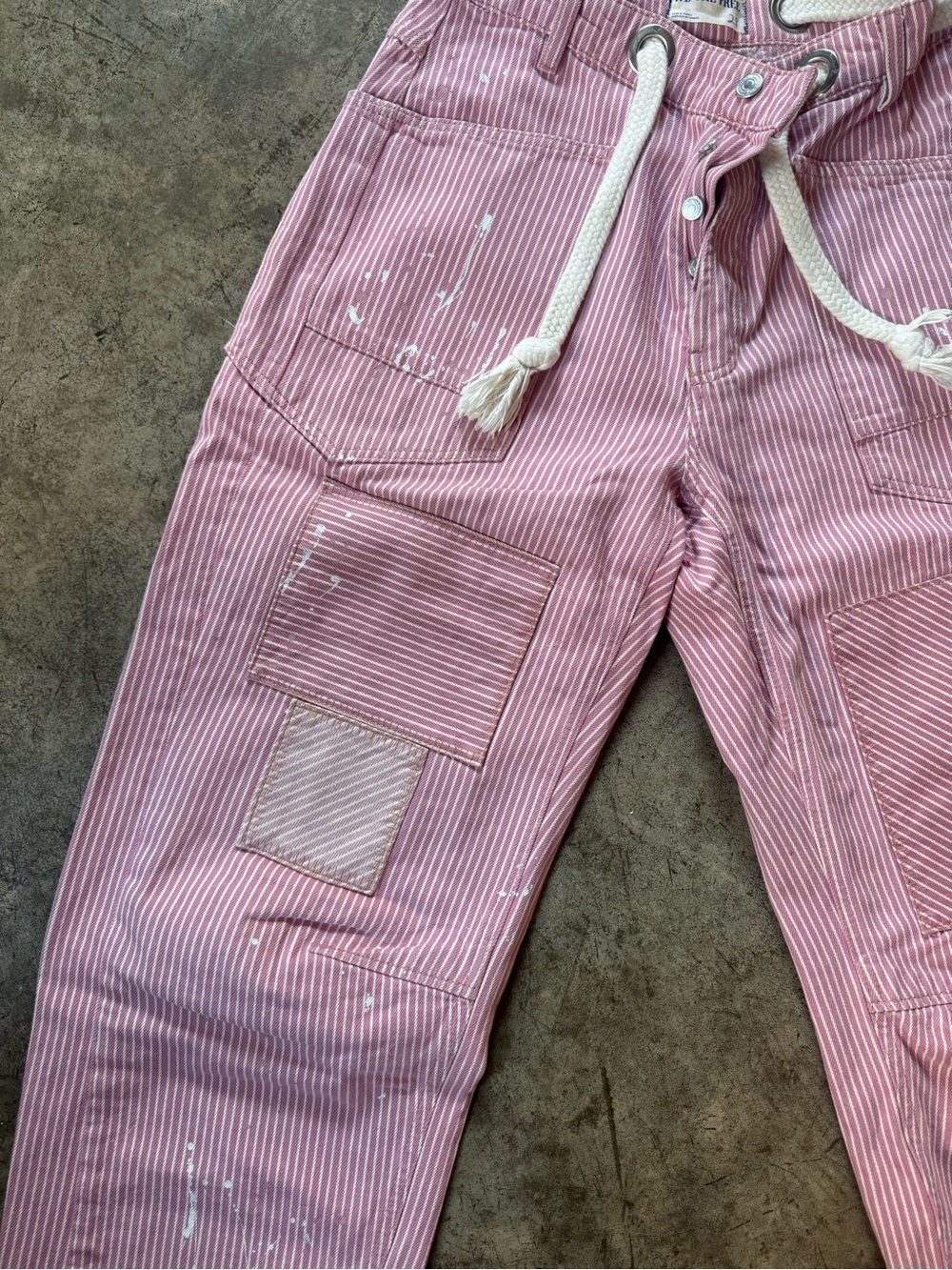 Free People We The Free Moxie Railroad Low-Slung Jeans size 28 - Picture 2 of 8